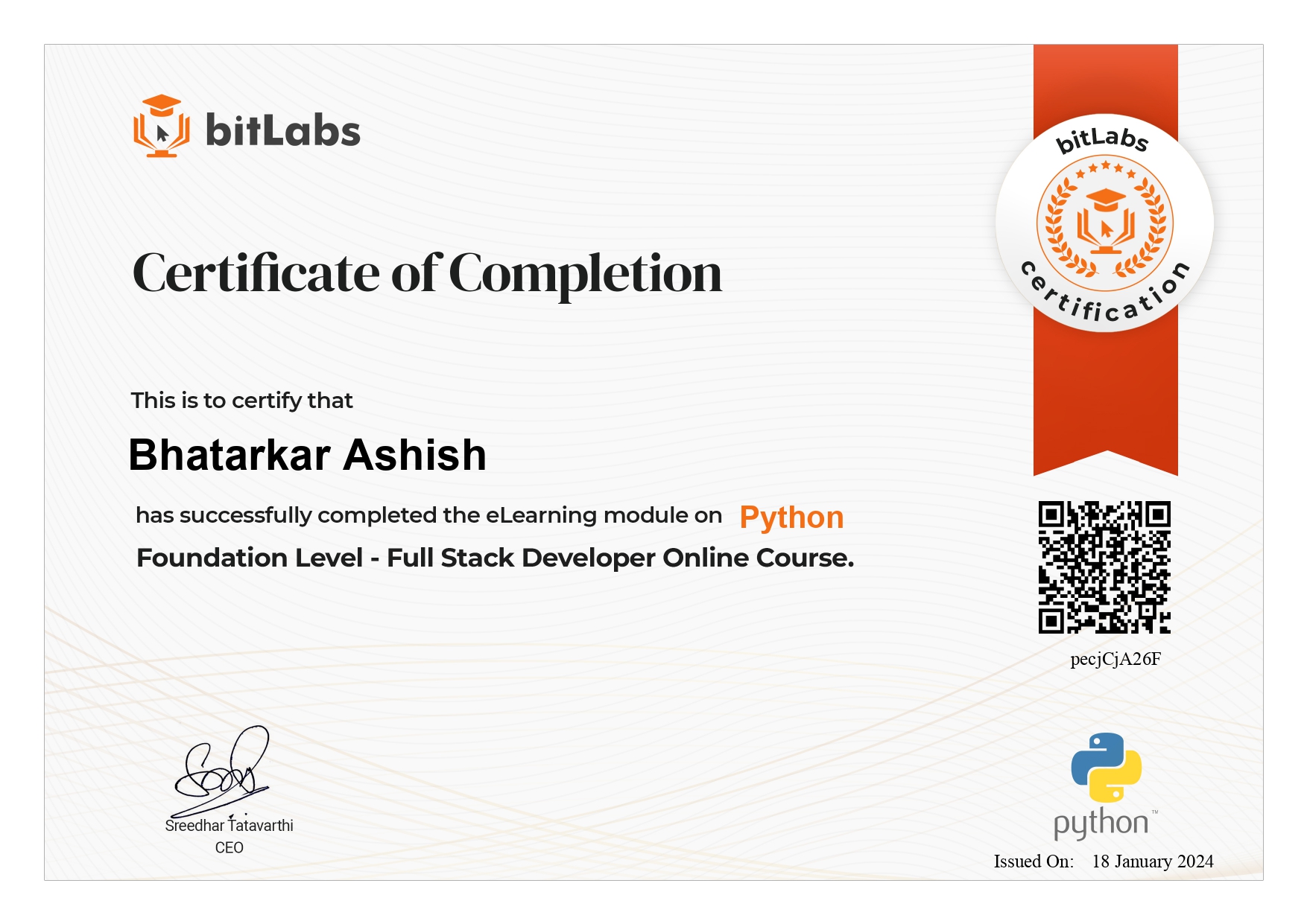 Python Programming - Bitslab