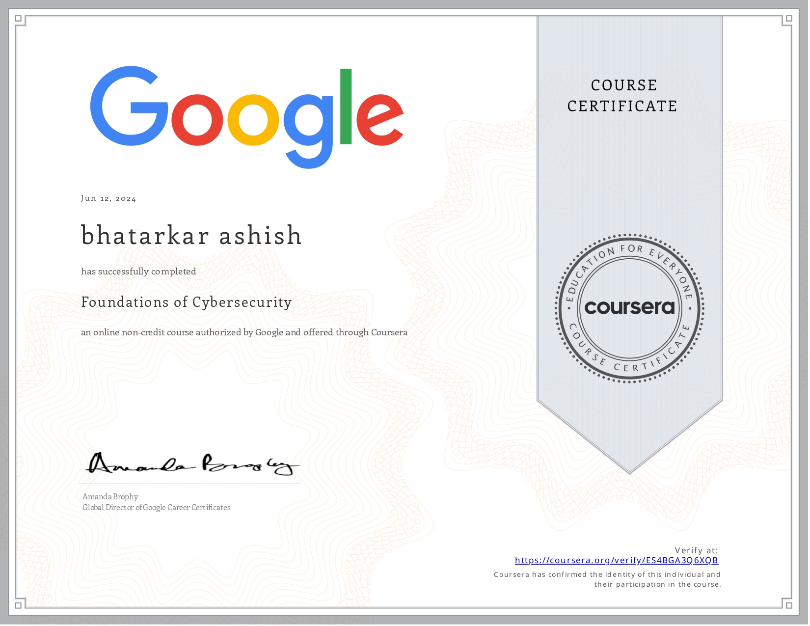 Cybersecurity Certificate 1